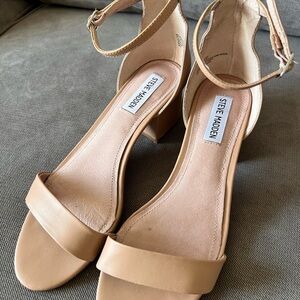 Steve Madden Tan Ankle Strap Heels